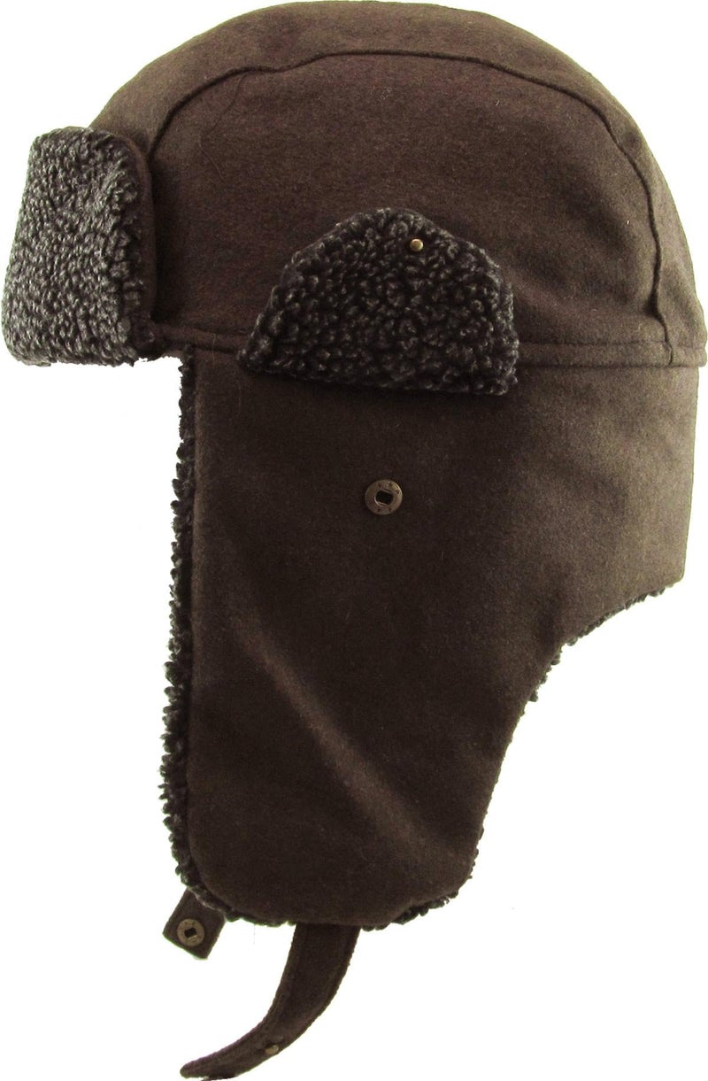 KBETHOS KBW-620 BRN Wool Blend Aviator Trapper hat Trooper Ear Flaps Ushanka Eskimo Warm Winter Cold - Image 2